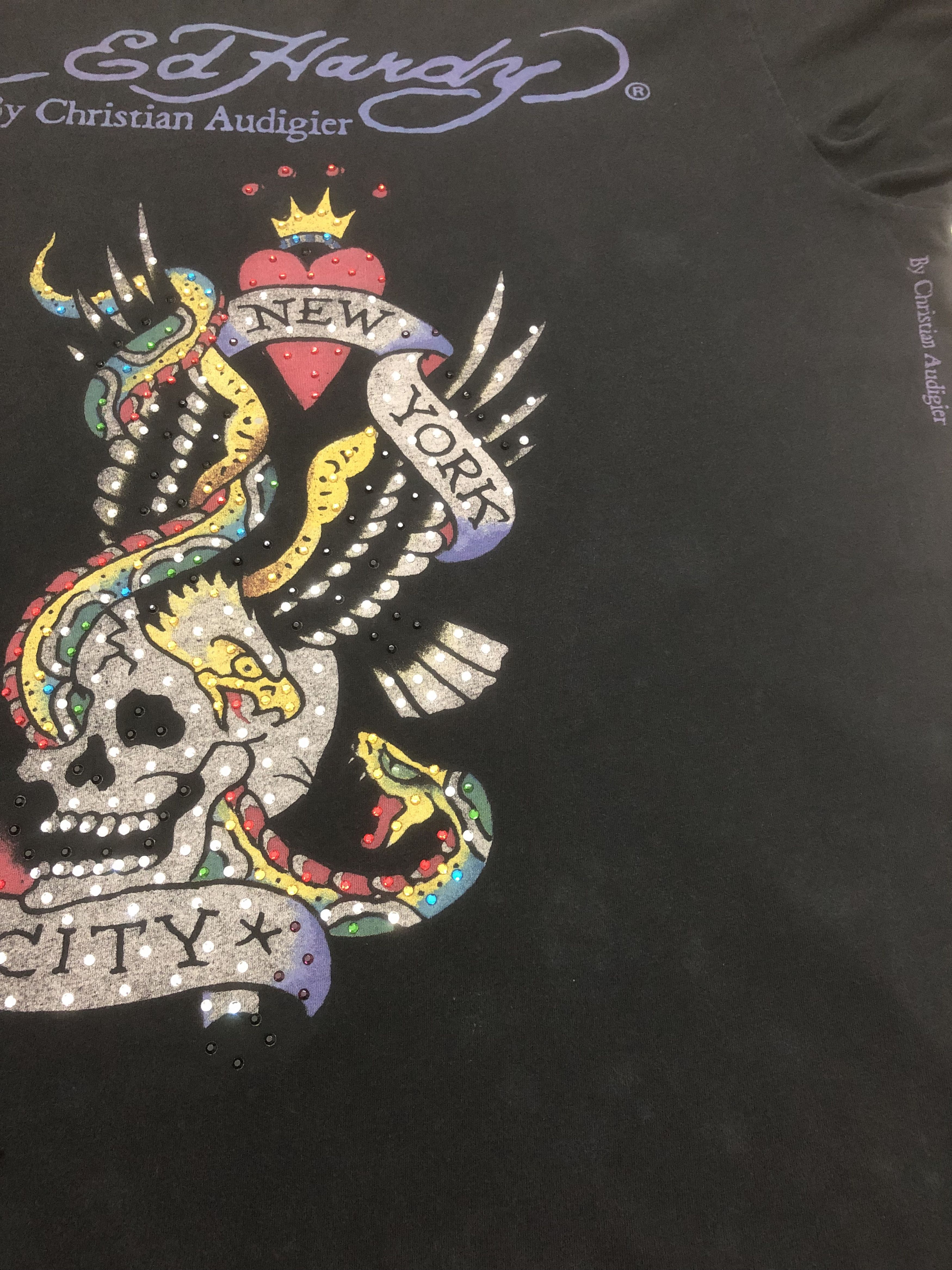Christian Audigier × Ed Hardy Vintage Distressed Ed Hardy Tshirt Size US XL / EU 56 / 4 - 3 Thumbnail