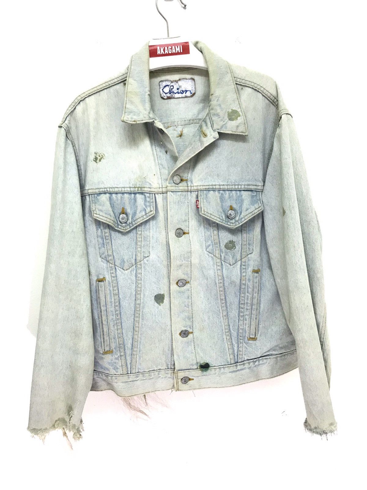 Levi's Made in USA Vtg Levi’s Trucker Jacket Rebuild Painted Art Size US M / EU 48-50 / 2 - 3 Thumbnail