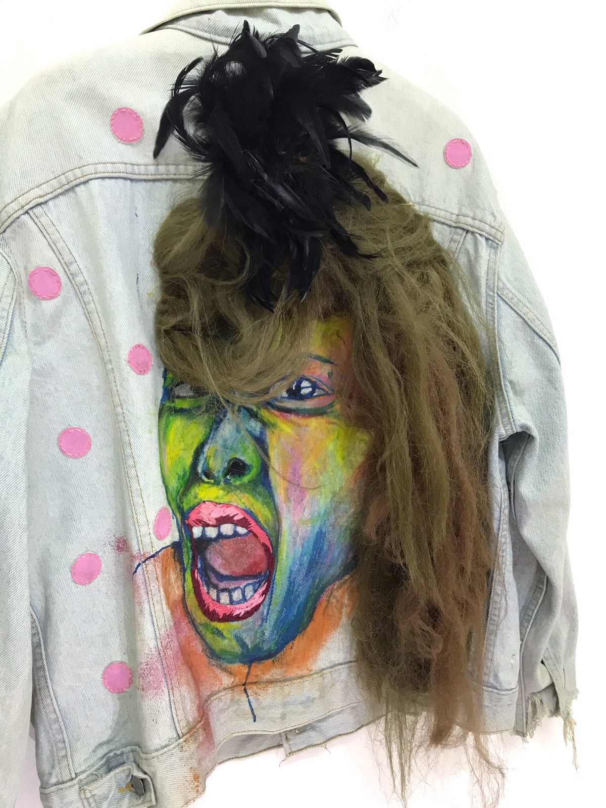 Levi's Made in USA Vtg Levi’s Trucker Jacket Rebuild Painted Art Size US M / EU 48-50 / 2 - 2 Thumbnail