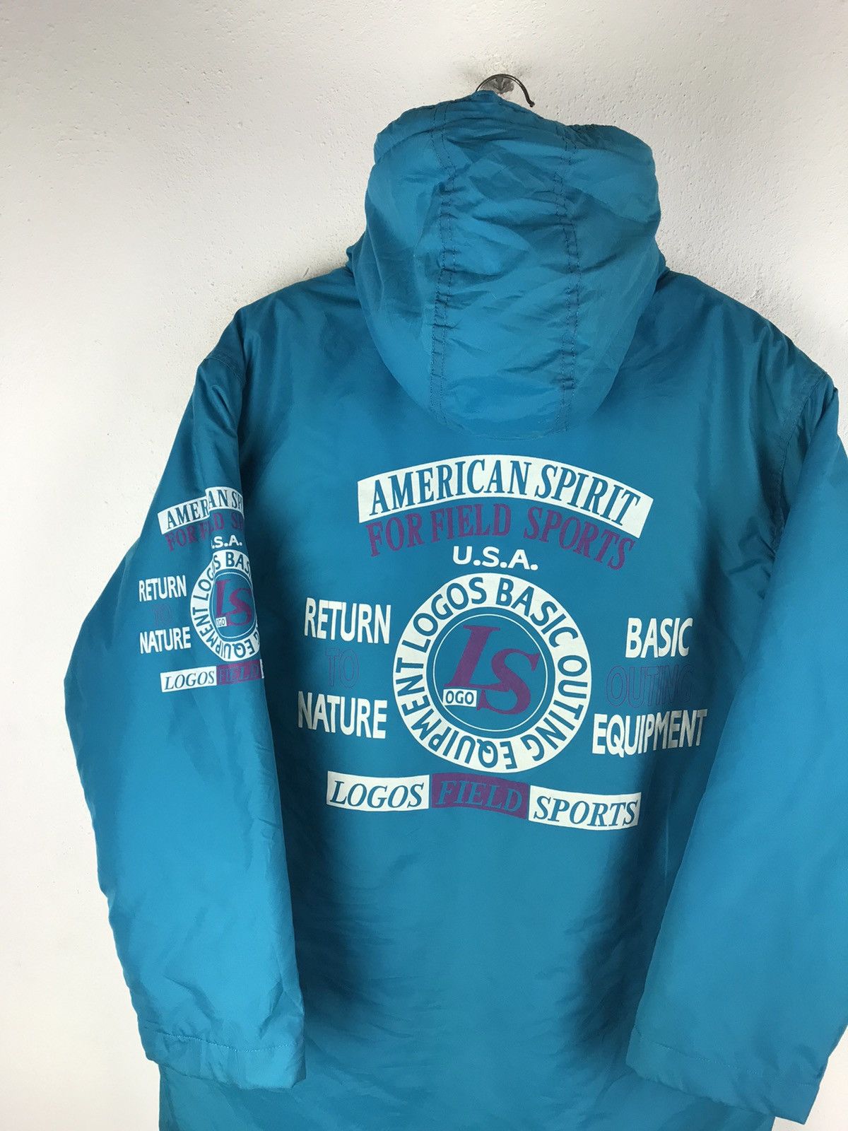 Vintage AMERICAN SPIRIT LOGOS LONG JACKET Size US L / EU 52-54 / 3 - 5 Thumbnail