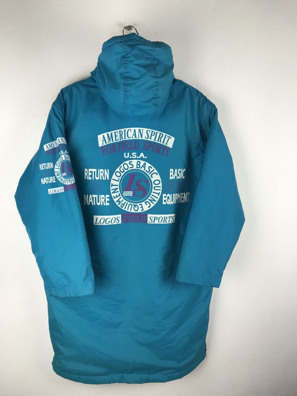 Vintage AMERICAN SPIRIT LOGOS LONG JACKET Size US L / EU 52-54 / 3 - 3 Thumbnail