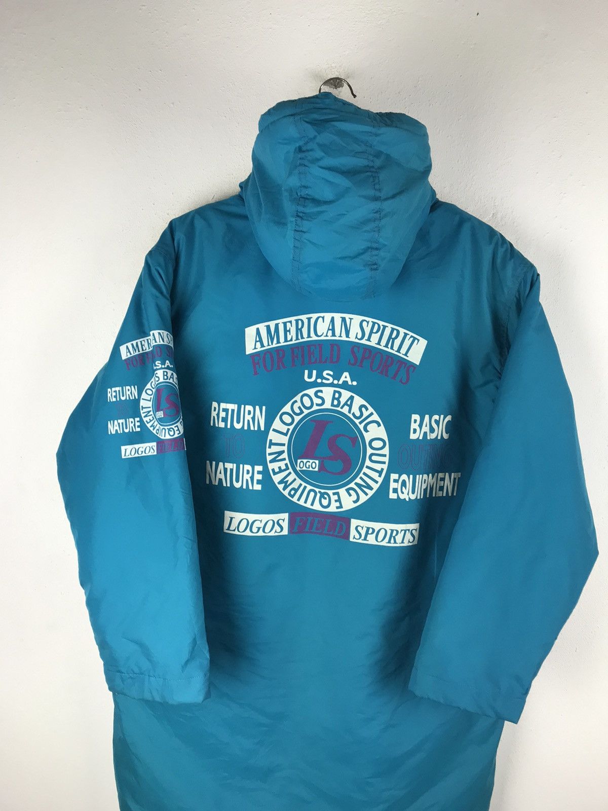 Vintage AMERICAN SPIRIT LOGOS LONG JACKET Size US L / EU 52-54 / 3 - 4 Thumbnail