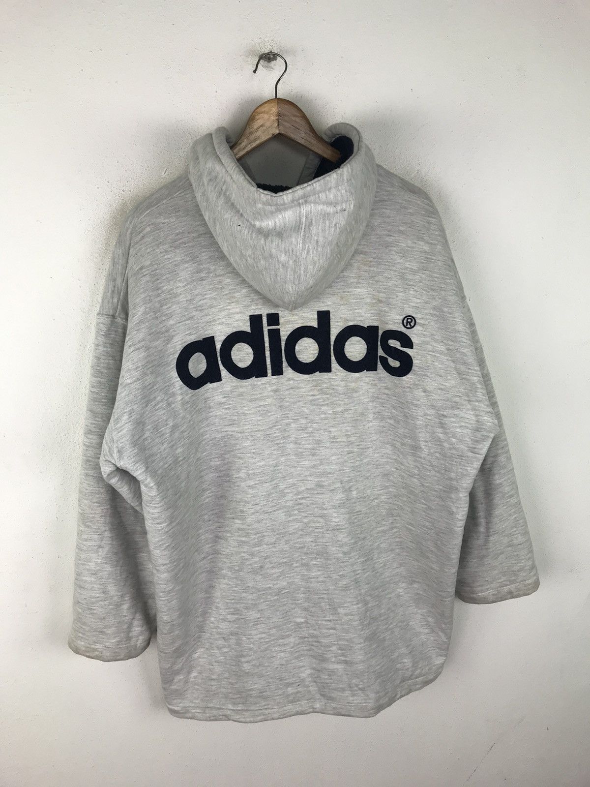 Vintage VINTAGE 80s ADIDAS HOODIE HIP HOP STYLE Size US L / EU 52-54 / 3 - 3 Thumbnail