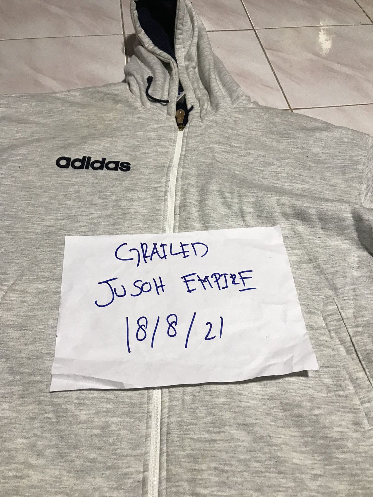 Vintage VINTAGE 80s ADIDAS HOODIE HIP HOP STYLE Size US L / EU 52-54 / 3 - 11 Thumbnail