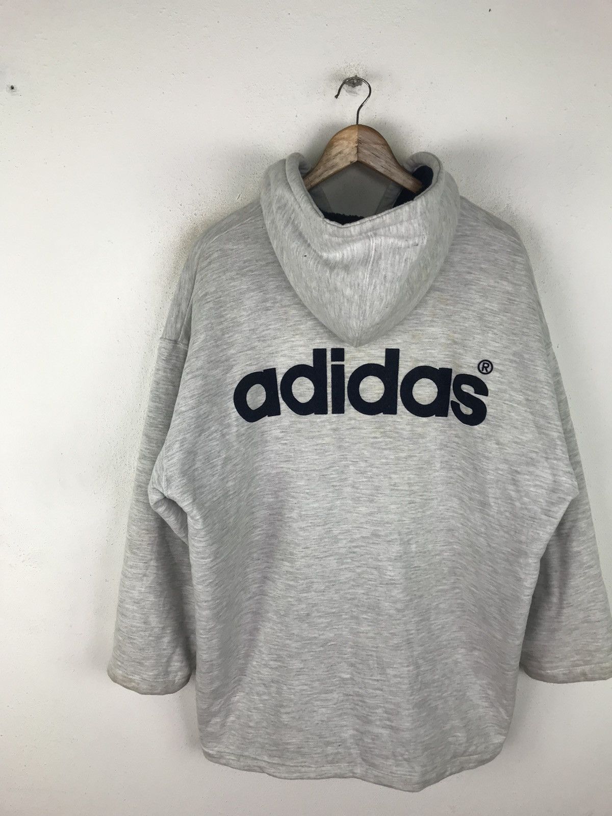 Vintage VINTAGE 80s ADIDAS HOODIE HIP HOP STYLE Size US L / EU 52-54 / 3 - 4 Thumbnail