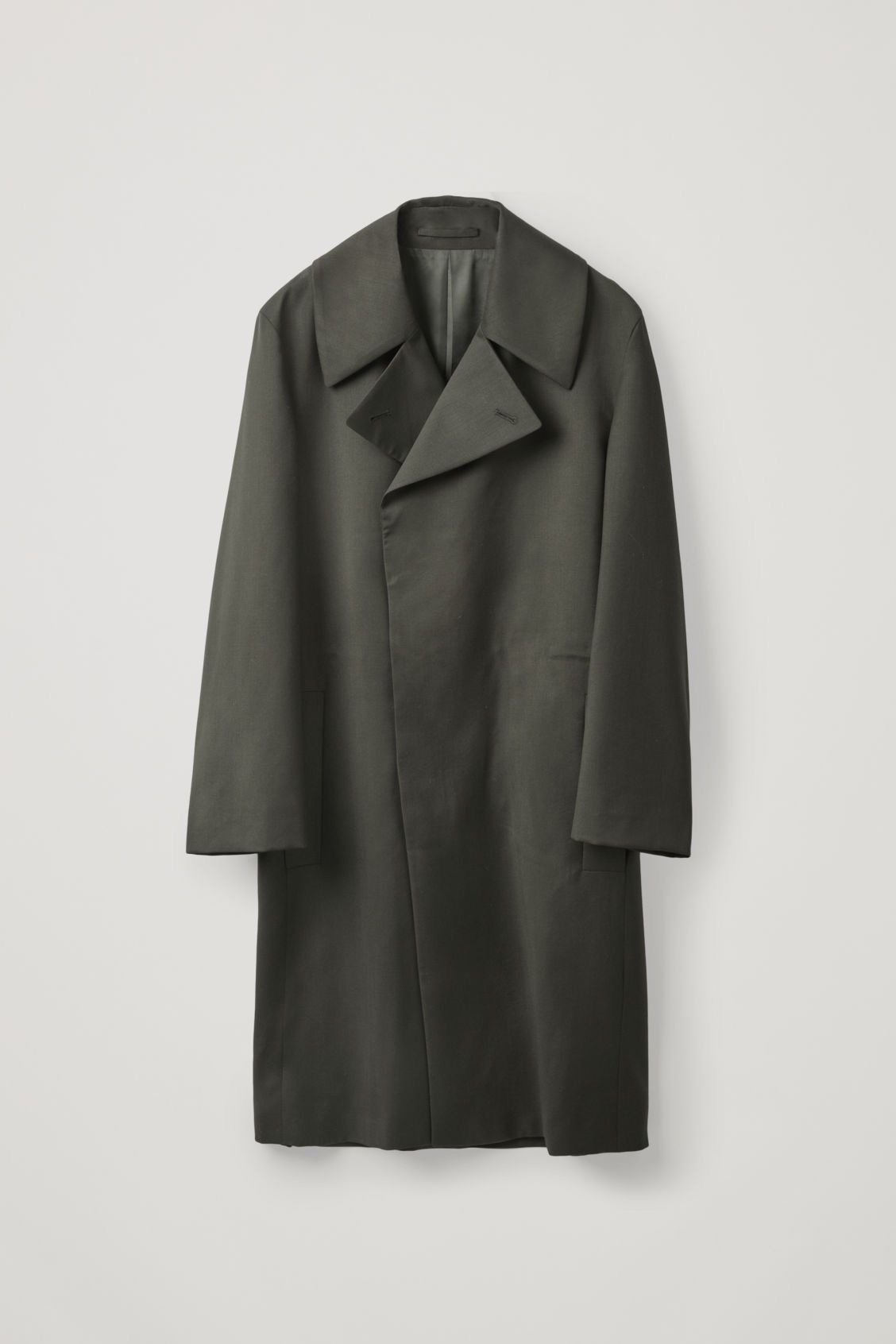 image of Cos Oversized Forest Green Trench Coat, Men's (Size Small)