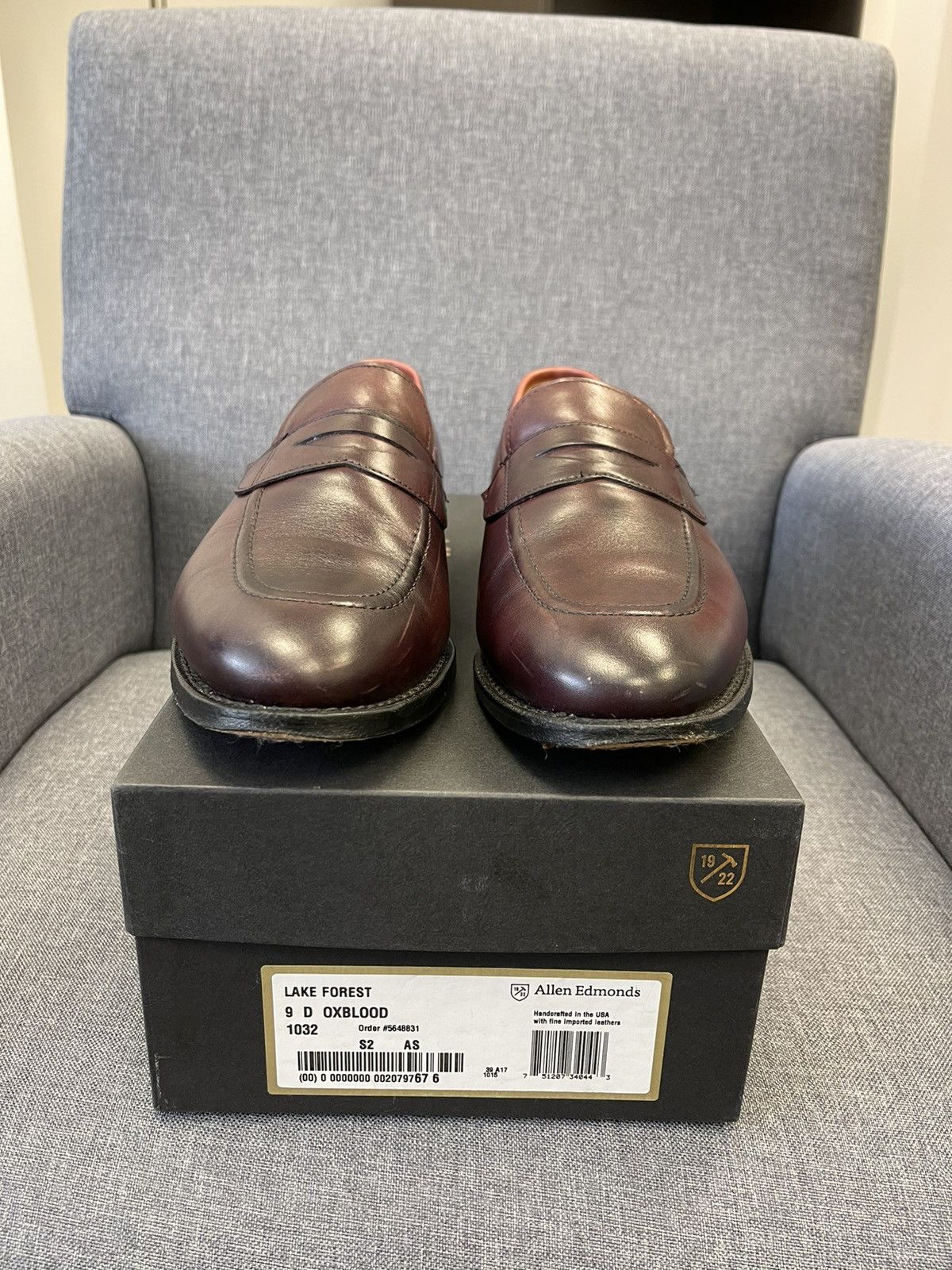 Allen Edmonds Lake Forest Penny Loafers size 9D Allen Edmonds LAKE FOREST Leather Penny Loafers Man main image 2
