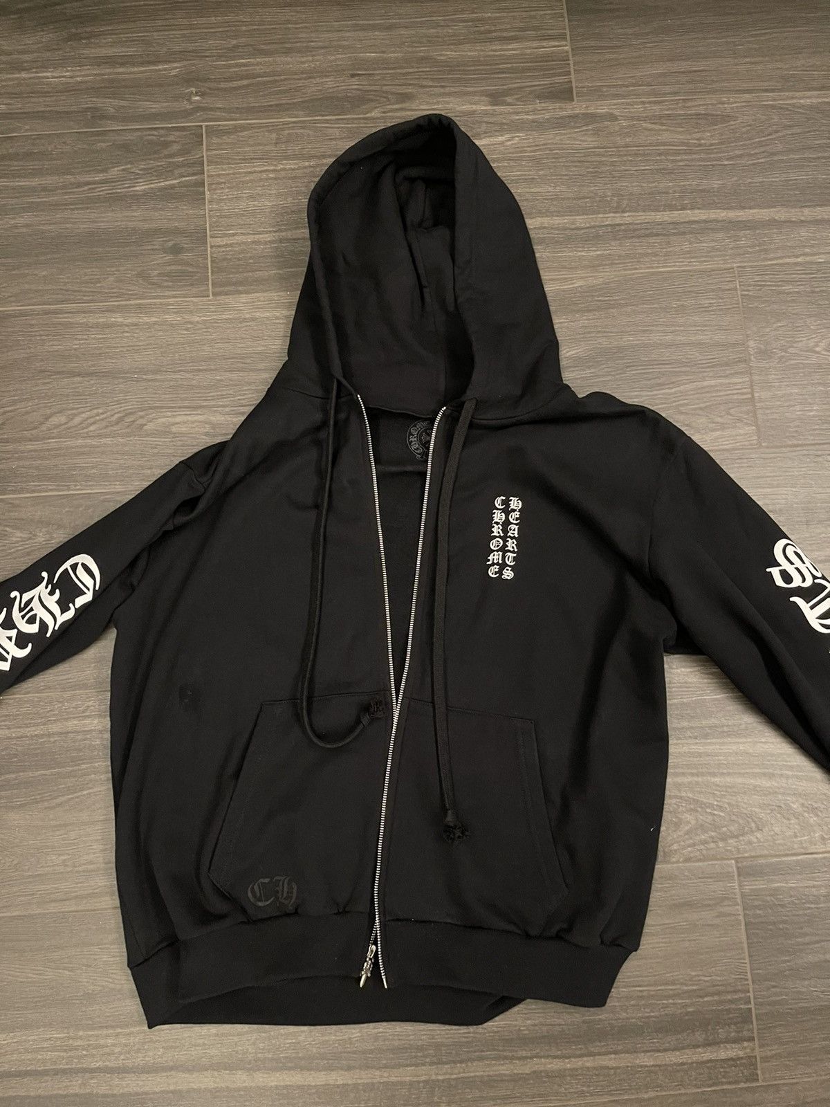 Chrome Hearts Chrome Hearts Vertical Logo FU Hood Zip Up