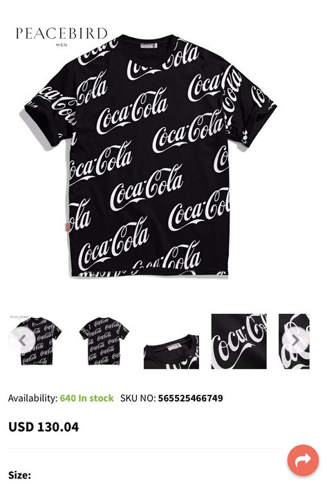 Coca Cola RARE AOP COCACOLA X PEACEBIRD | Grailed