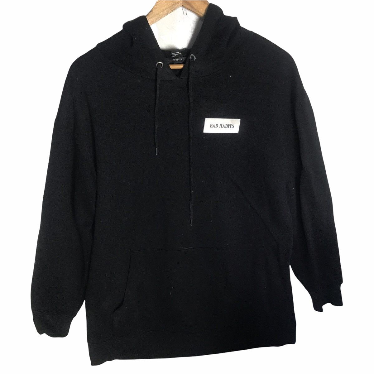 Forever 21 Bad habits black hoodie Grailed