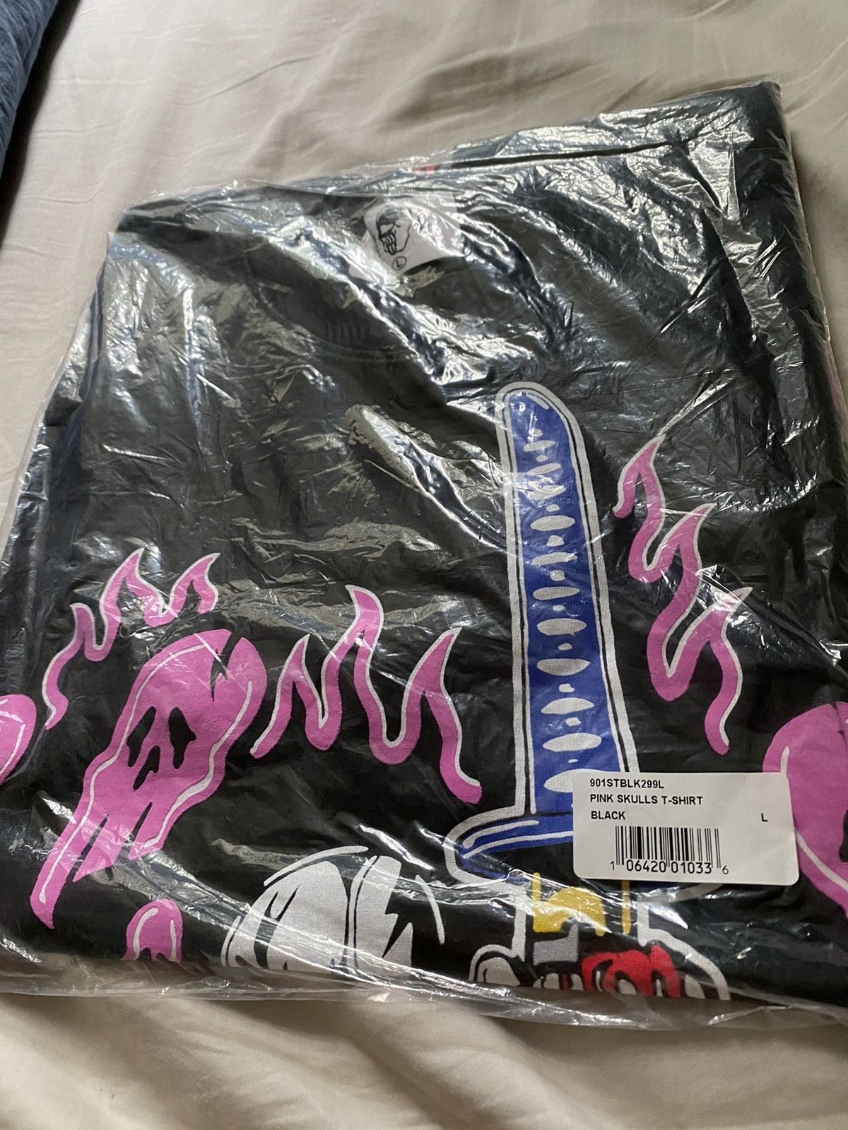 Warren Lotas Pink Skulls store Samurai Shirt