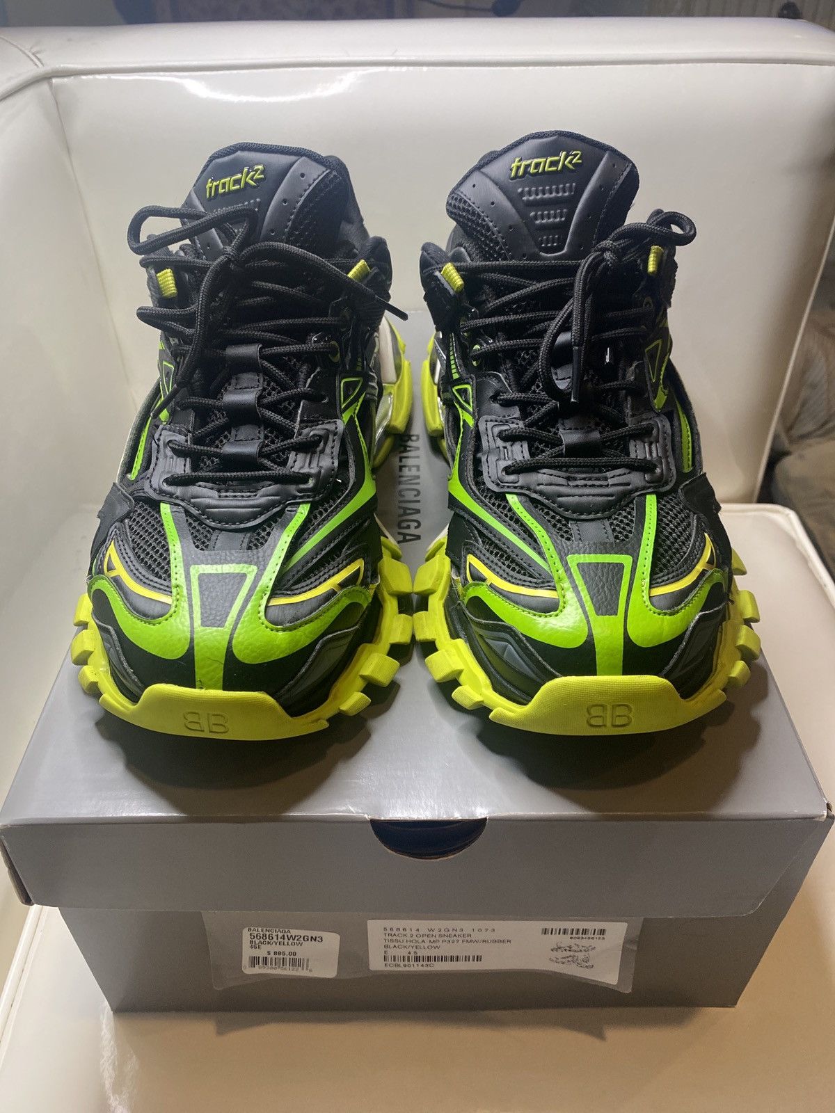 Balenciaga Track to open sneaker black yellow Grailed