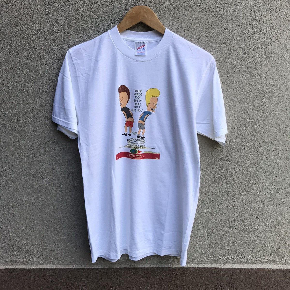 image of 90's Mtv Beavis And Butthead Tee in White, Men's (Size Medium)