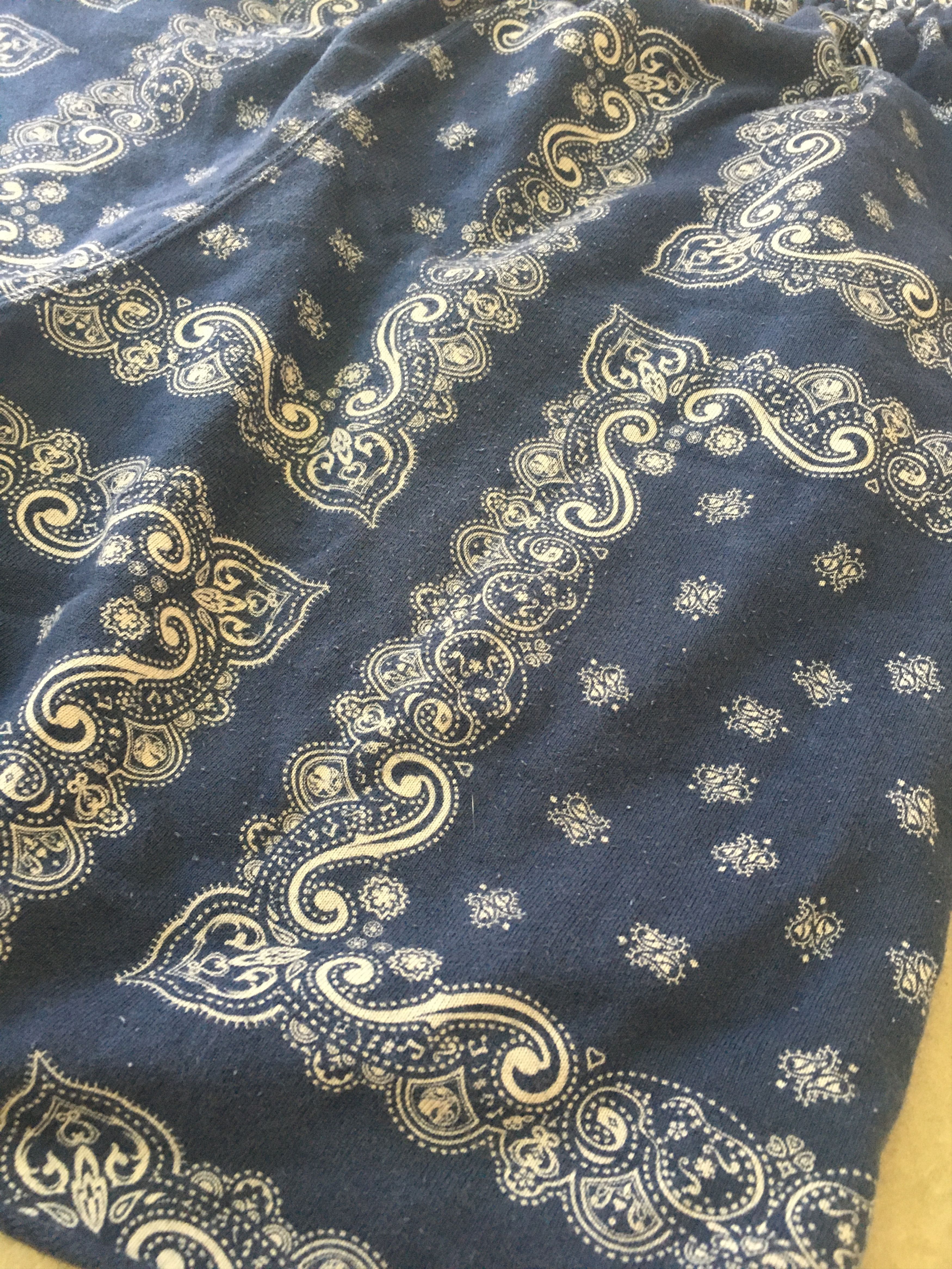 Number (N)ine Number (N)ine Bandana Paisley Shorts Navy 3 Size US 28 / EU 44 - 2 Thumbnail