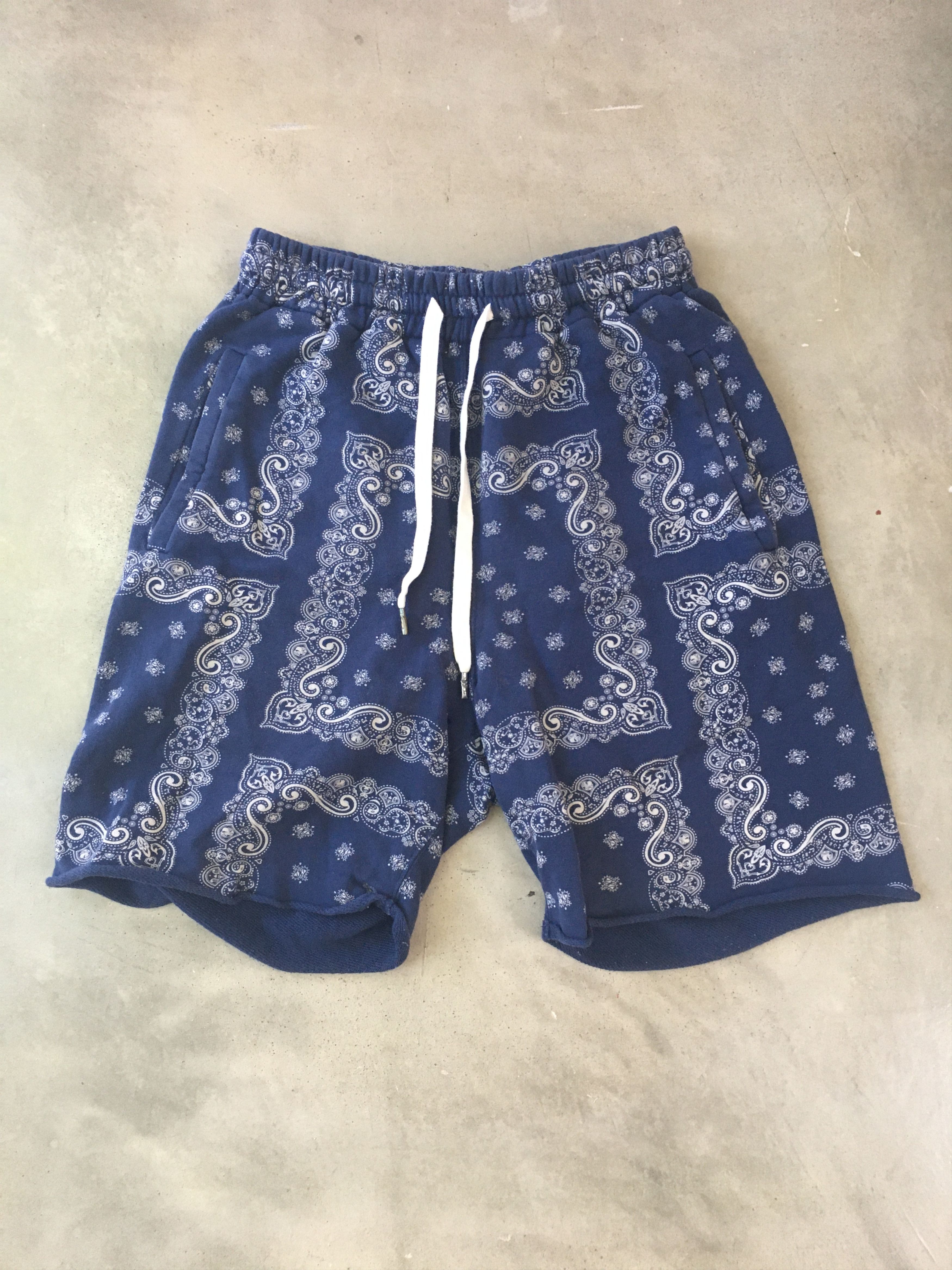 Number (N)ine Bandana Paisley Shorts Navy 3