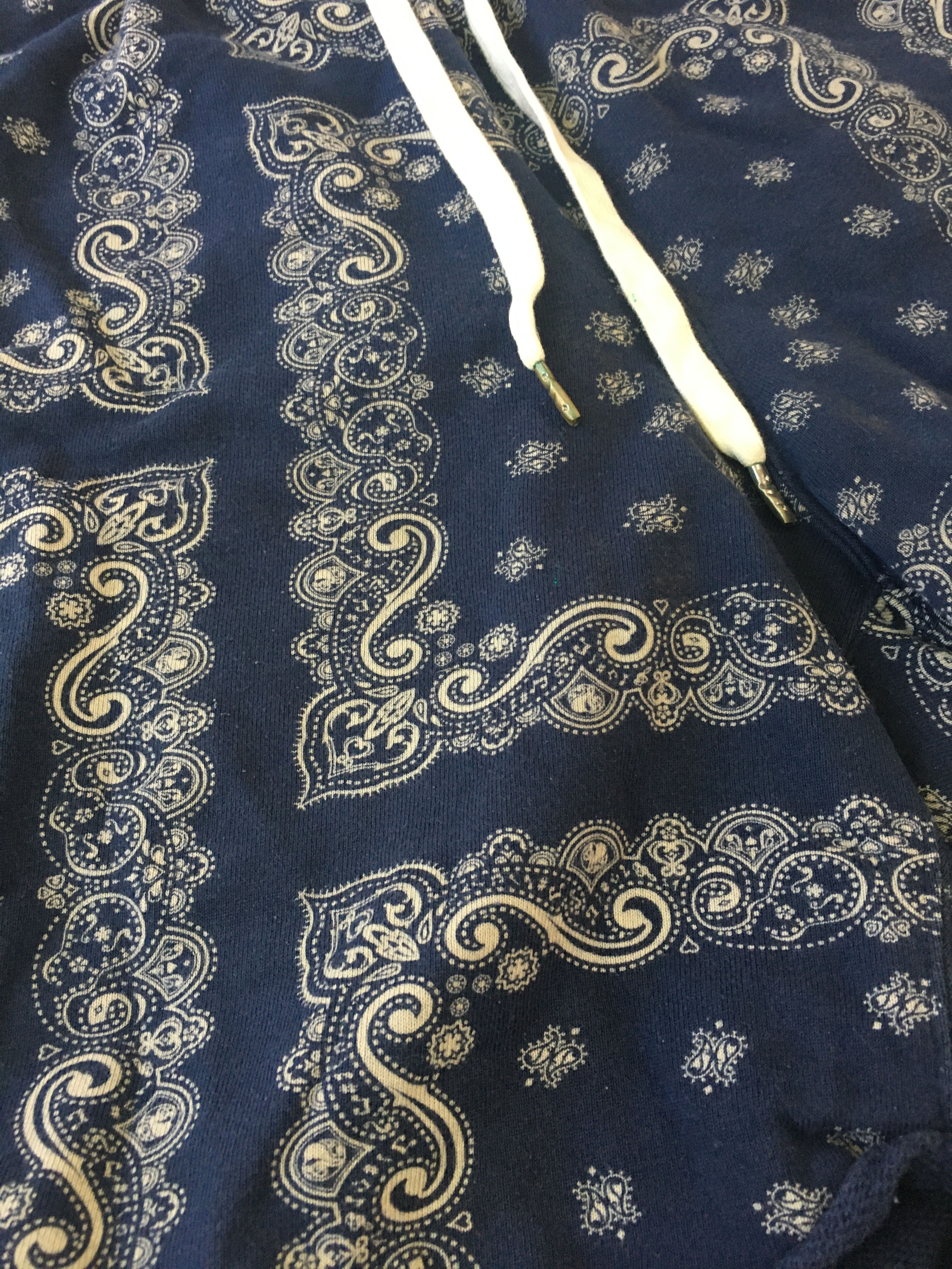 Number (N)ine Number (N)ine Bandana Paisley Shorts Navy 3 Size US 28 / EU 44 - 7 Thumbnail