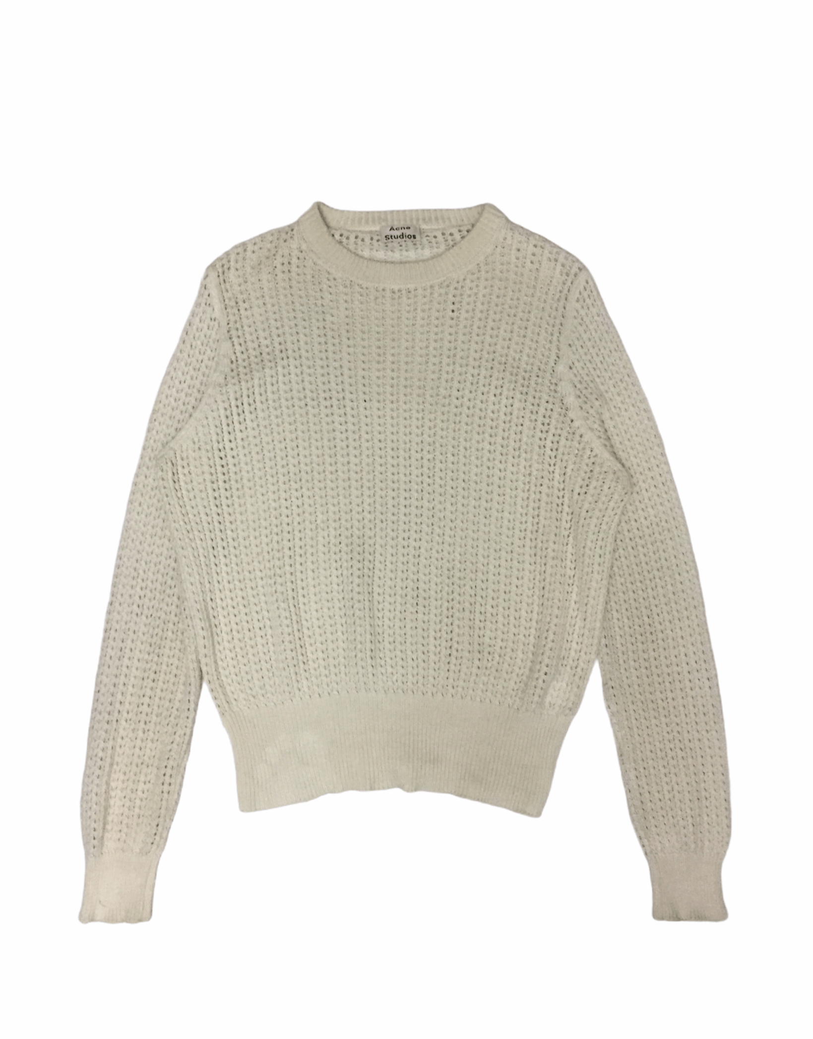 Acne Studios SS18 Beige Narno mesh Knitted Sweater Size US M / EU 48-50 / 2 - 1 Thumbnail