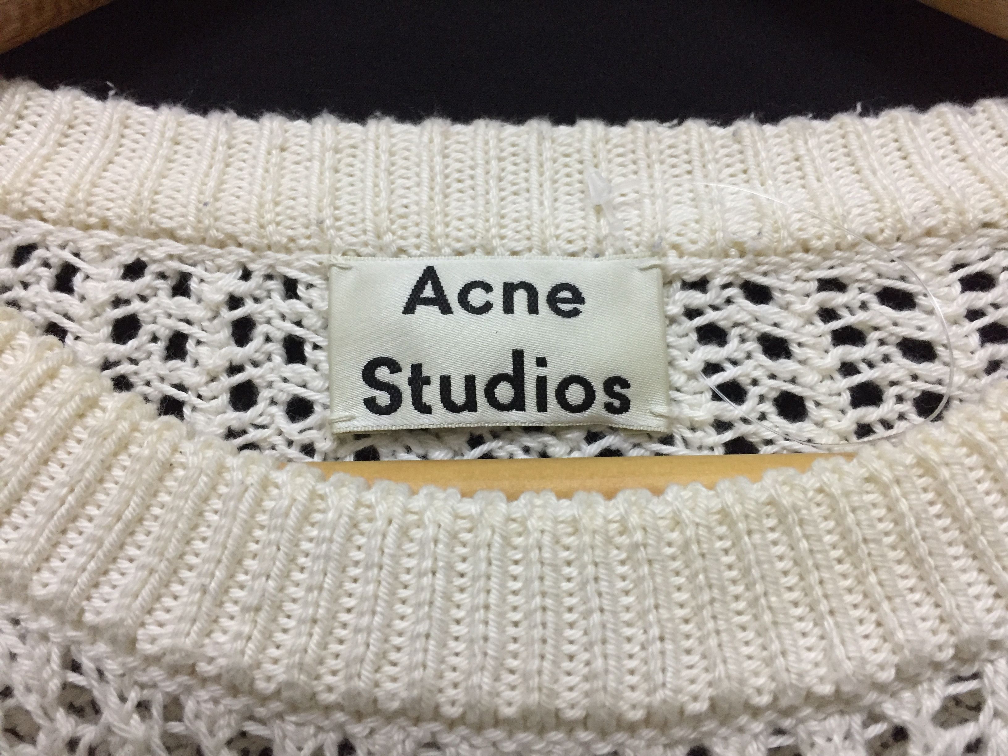 Acne Studios SS18 Beige Narno mesh Knitted Sweater Size US M / EU 48-50 / 2 - 9 Thumbnail