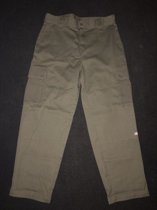 Dickies Vintage Dickies Cargo Pant Olive Green Paint Splatter Grailed