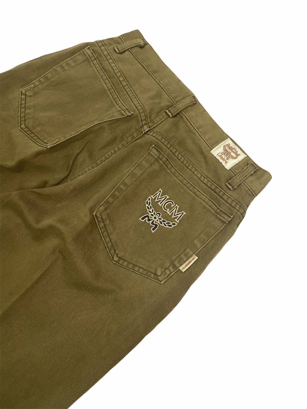 MCM × Vintage Vintage MCM Trouser Faded Green For Size 24 Size US 26 / EU 42 - 3 Thumbnail