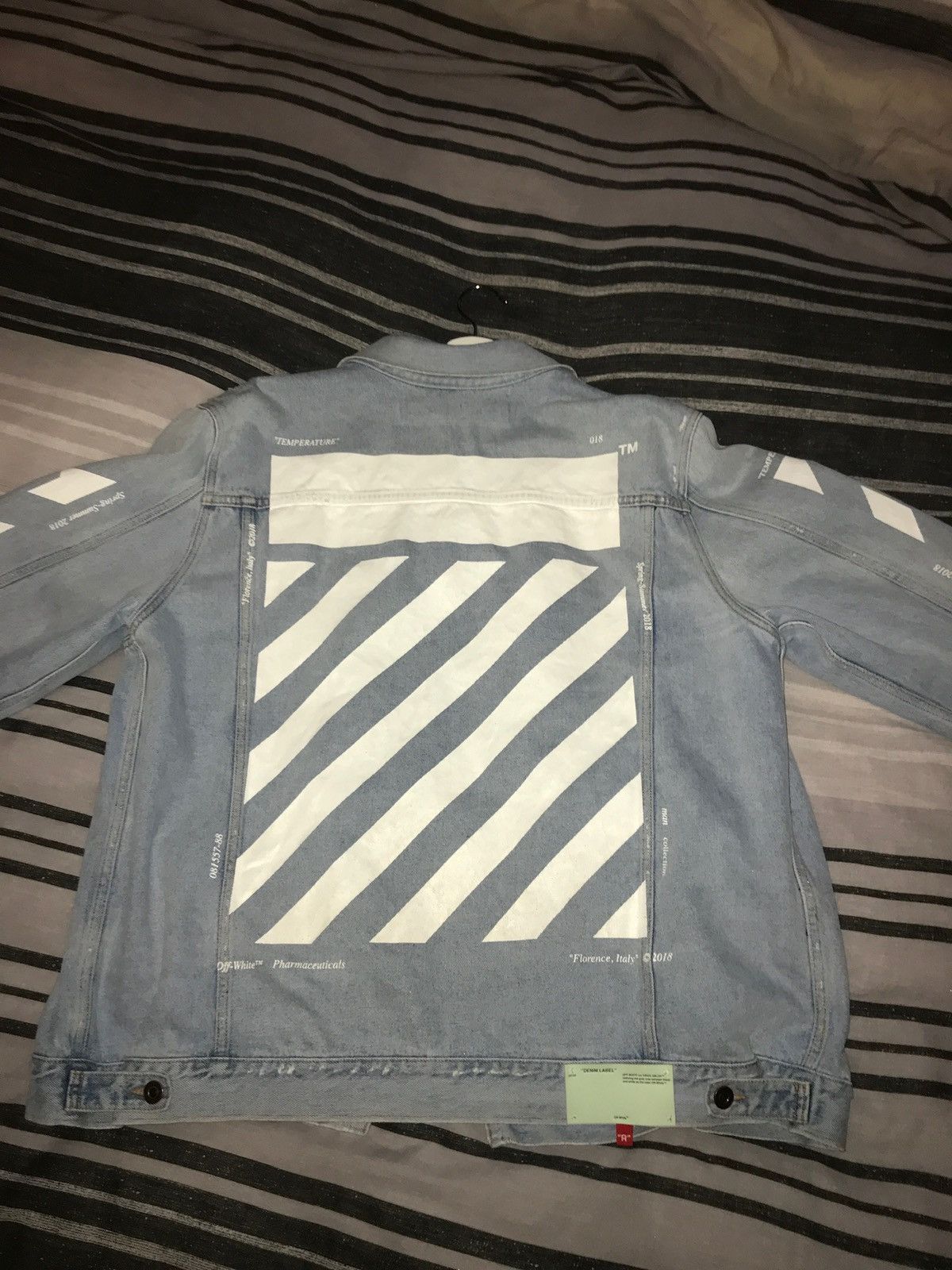 Temperature denim clearance jacket off white