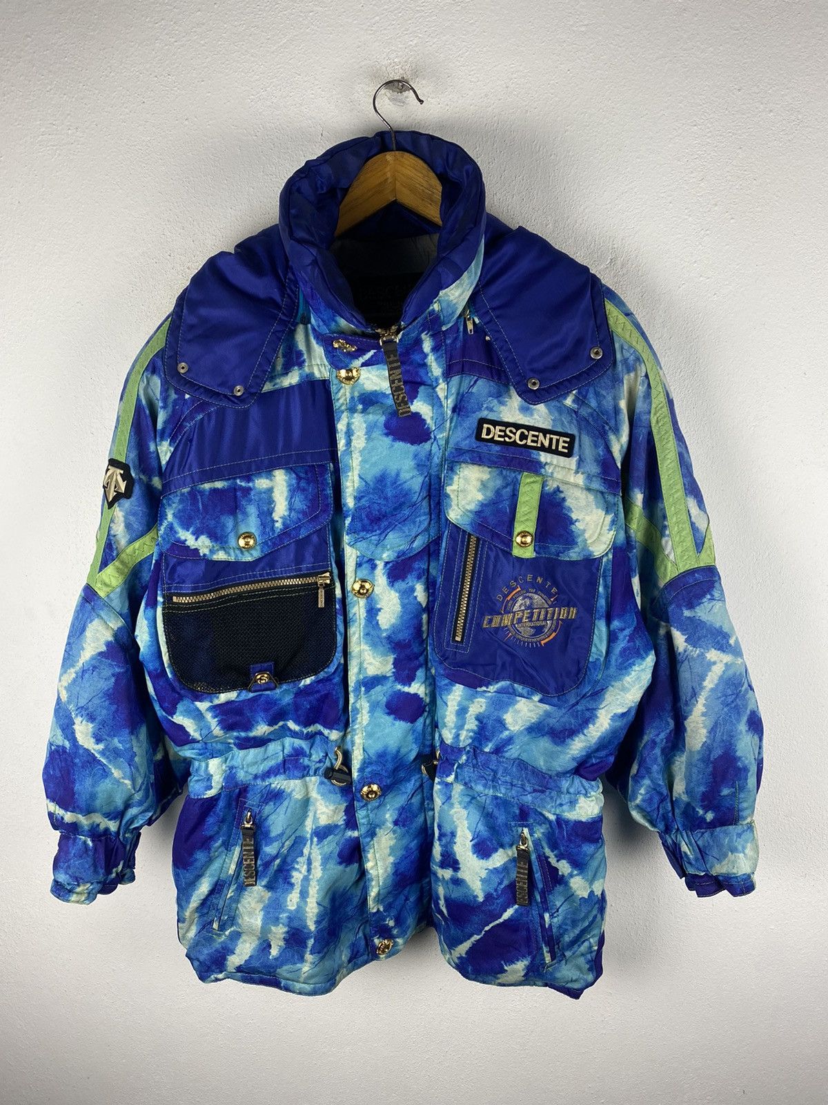 Descente × Japanese Brand Vintage Descente Competitor Ski Jacket – 1980s Tie-Dye Gear Size US L / EU 52-54 / 3 - 3 Thumbnail