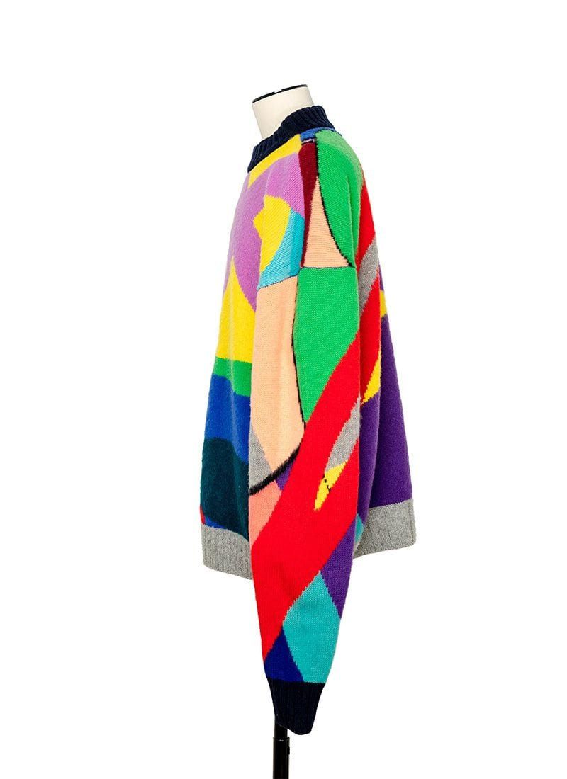 Kaws × Sacai Sacai x Kaws Jacquard Knit Pullover | Grailed
