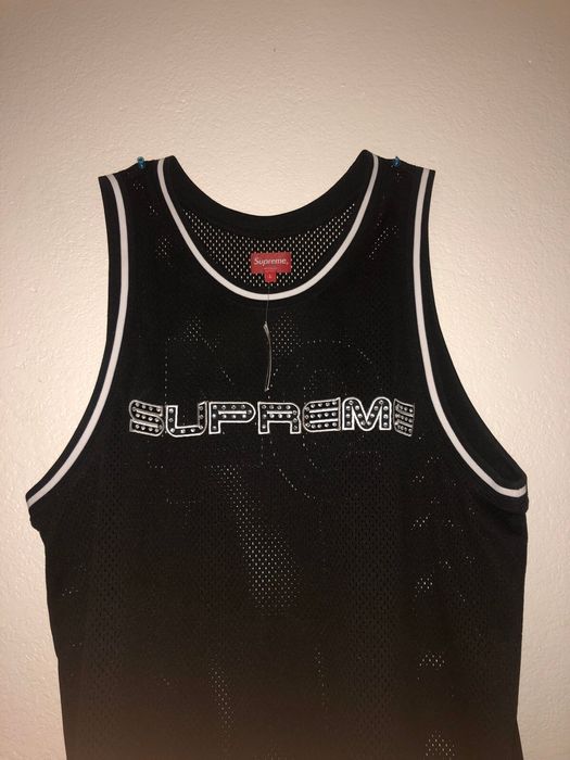 Supreme Supreme Rhinestone Basketball Jersey | Grailed