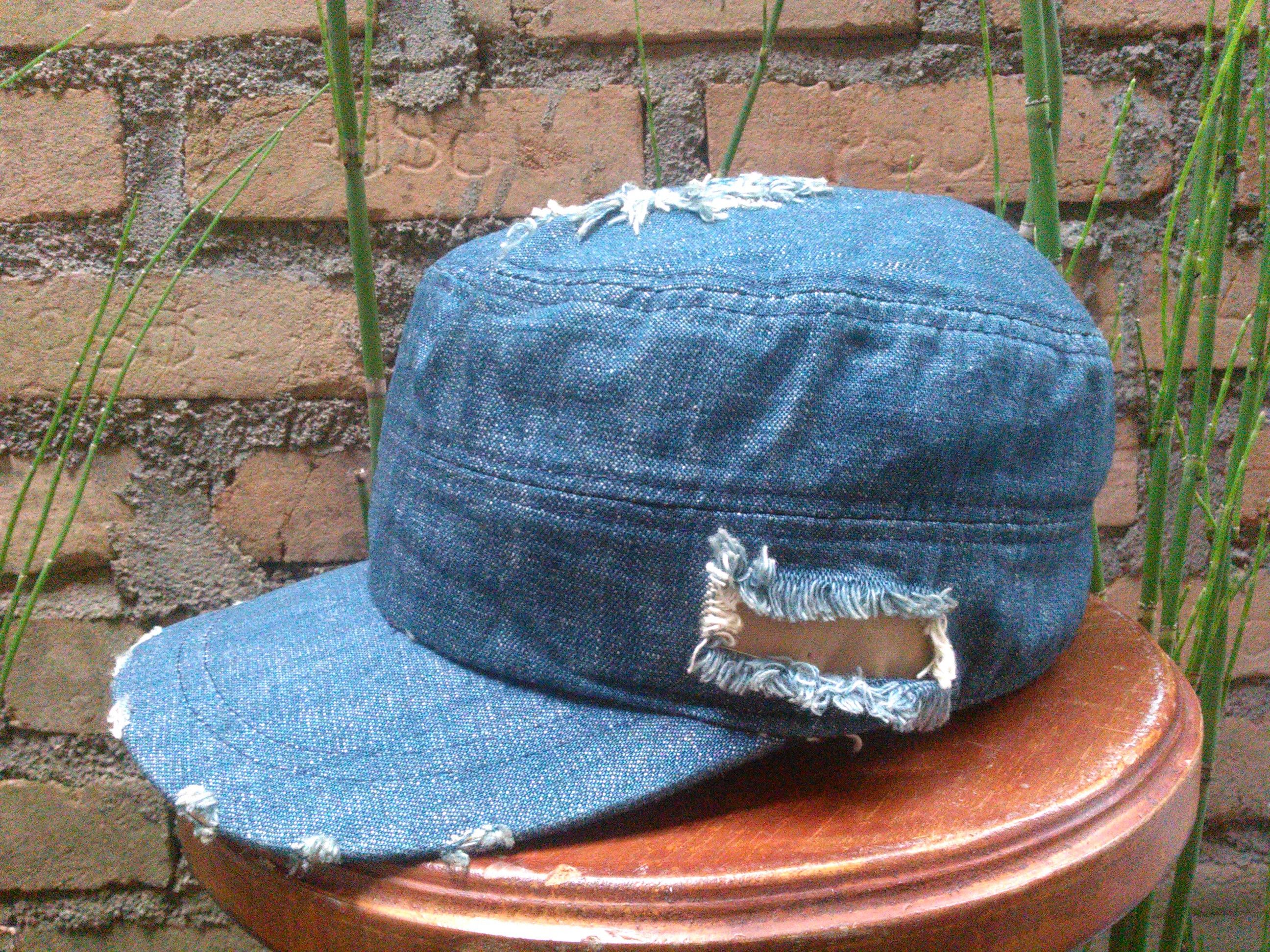 Other Distressed Denim Hats Caps Size ONE SIZE - 2 Thumbnail