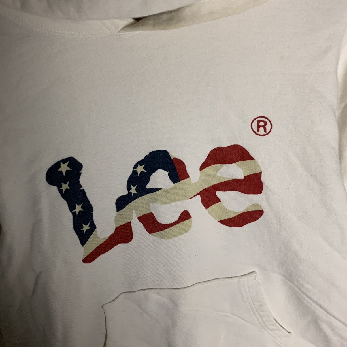 Lee Hoodie white sweatshirt LEE flag printed Size US L / EU 52-54 / 3 - 3 Thumbnail