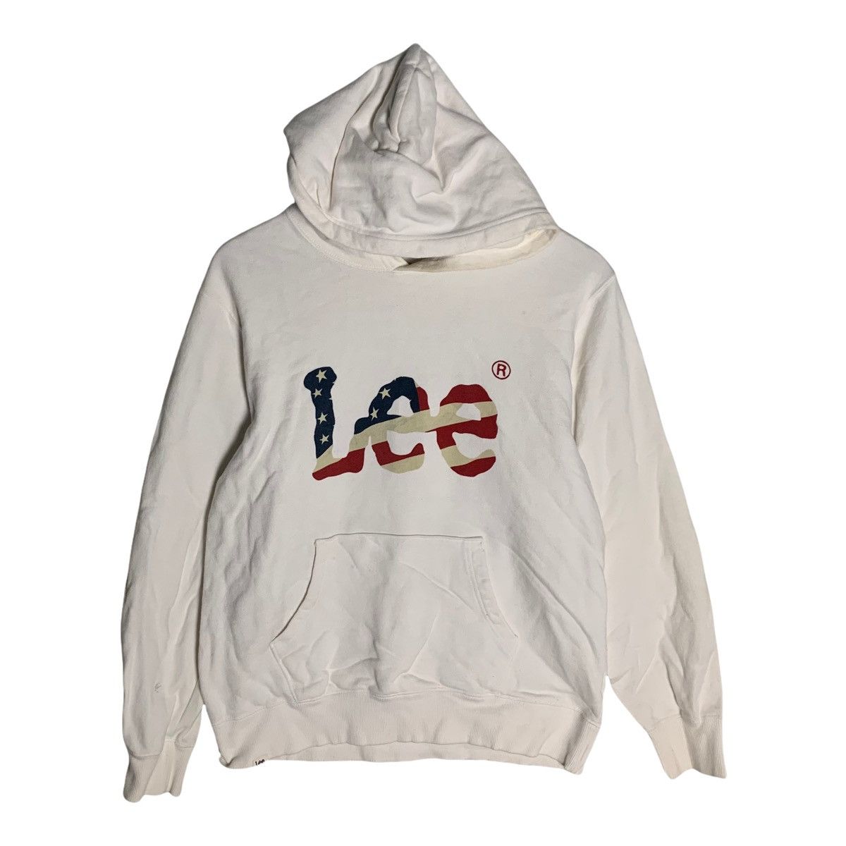 Lee Hoodie white sweatshirt LEE flag printed Size US L / EU 52-54 / 3 - 1 Thumbnail