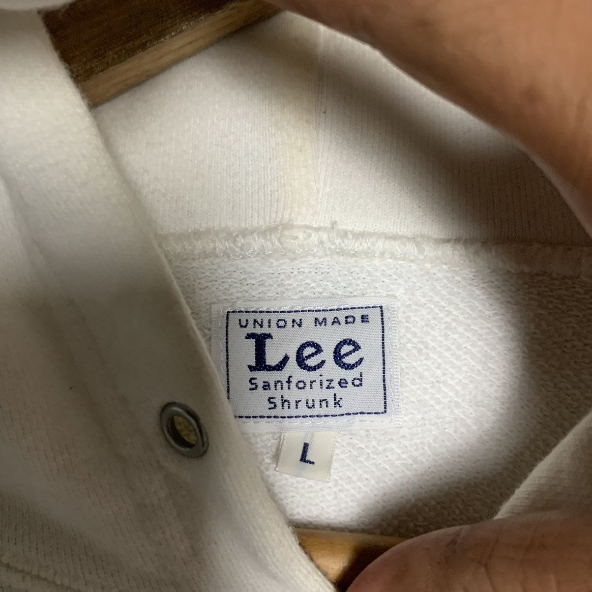 Lee Hoodie white sweatshirt LEE flag printed Size US L / EU 52-54 / 3 - 6 Thumbnail