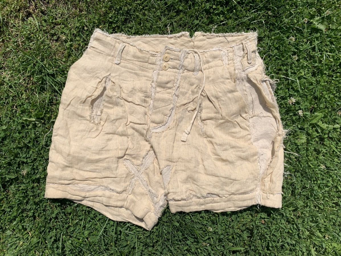 Deconstructed Linen Shorts