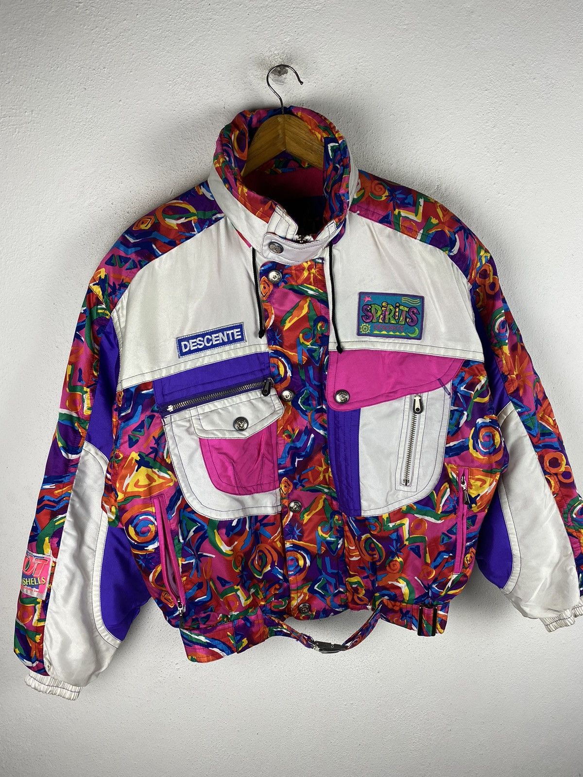 Descente × Vintage Descente Men’s 90s Vintage Ski Jacket - Bold Design Size US L / EU 52-54 / 3 - 2 Thumbnail