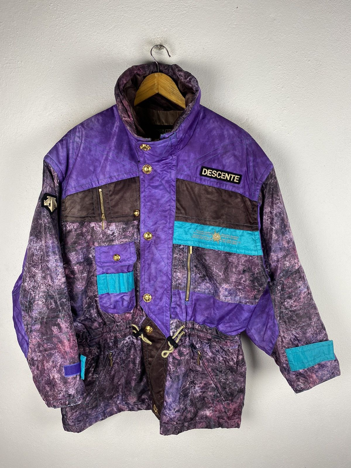 Vintage Descente Men’s Ski Jacket 90s Colorblock Design
