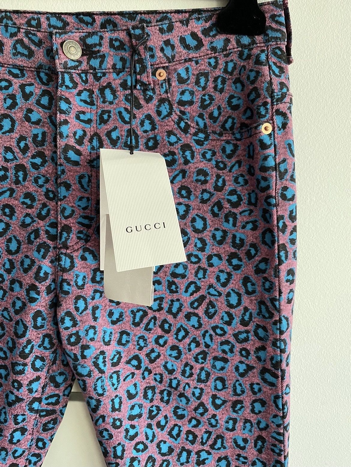 Gucci $1,700 Value Runway Rare Limited Leopard Skinny Denim Jeans Size US 31 - 9 Thumbnail