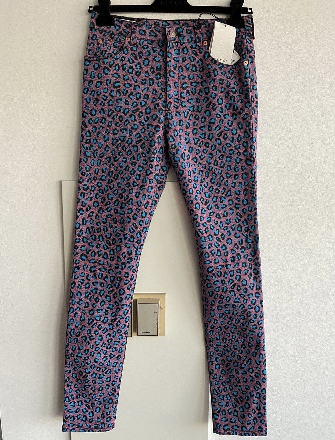 $1700 Value Runway Rare Limited Leopard Skinny Denim Jeans