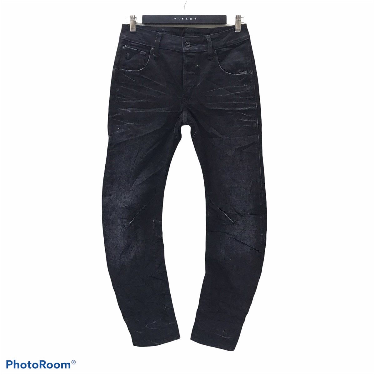 image of G Star Raw Arc 3D Slim Black Jeans, Men's (Size 28)