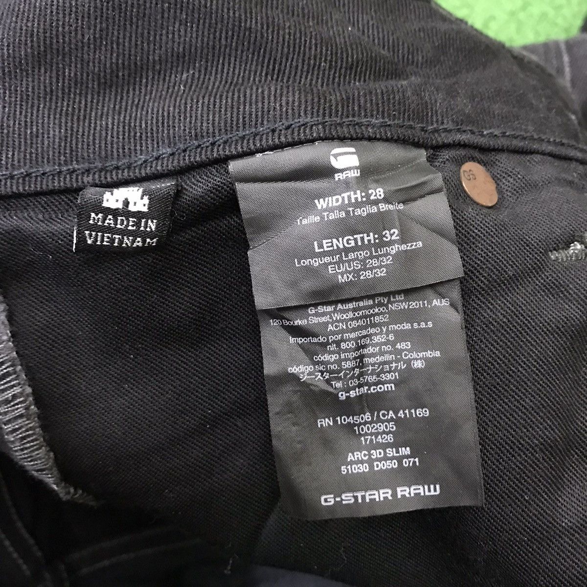 G-Star G Star Raw ARC 3D Slim Black Jeans Size US 28 / EU 44 - 16 Thumbnail