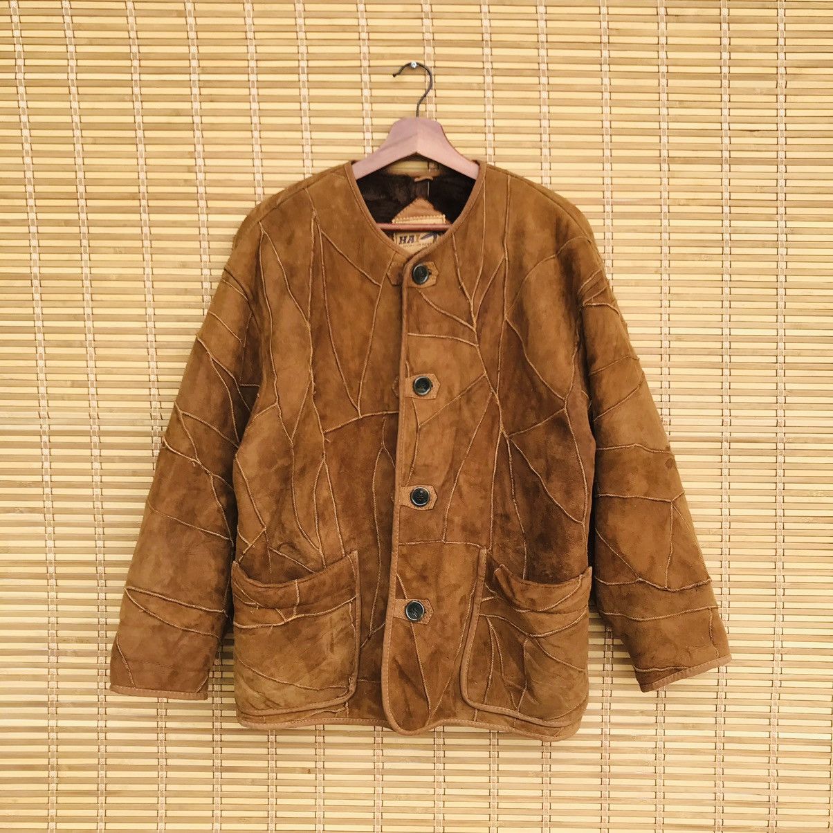 Hai Sporting Gear RARE Vintage H.S Gear issey miyake Patchworks leather fur Size US M / EU 48-50 / 2 - 1 Thumbnail