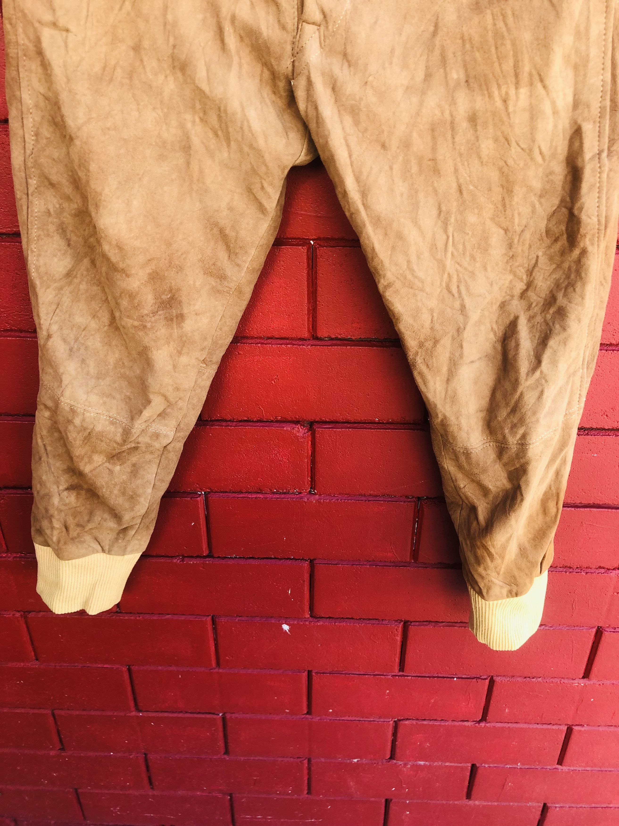 Genuine Leather × Japanese Brand Vintage Designer Leather Pant Travis Scott Fashion Style Size US 33 - 6 Thumbnail