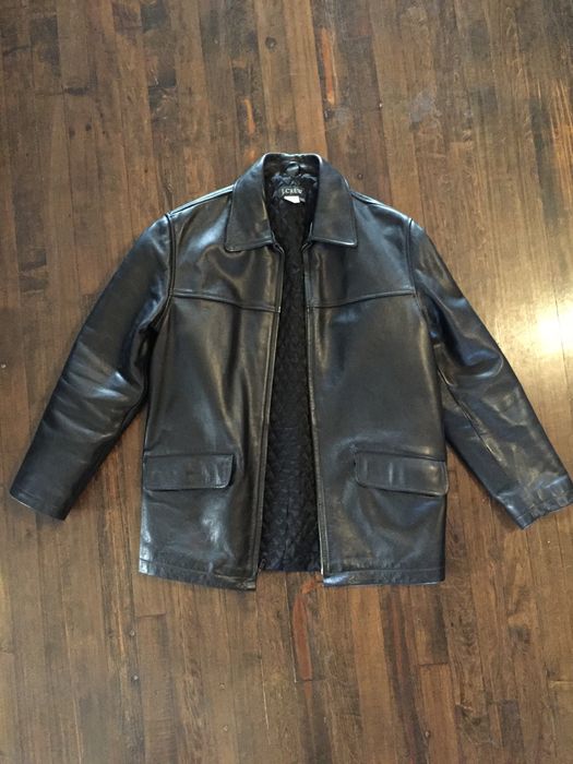 J.Crew Black Leather Jacket | Grailed