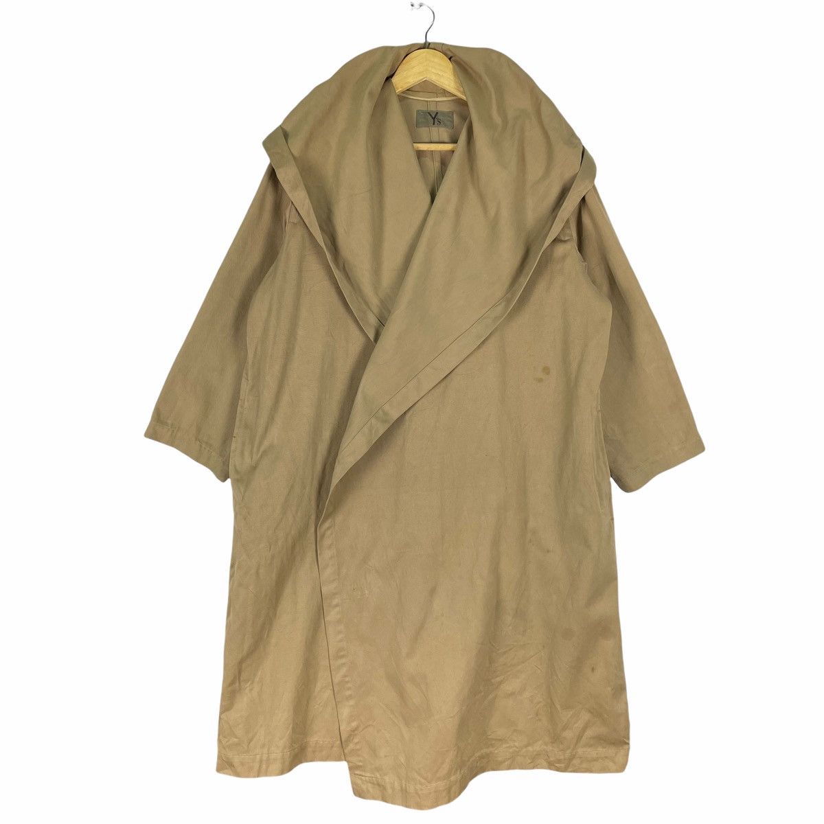 Yohji Yamamoto 🌟80s YOHJI YAMAMOTO Overcoat Hoodie Spiral Collar Jacket Size US M / EU 48-50 / 2 - 2 Thumbnail
