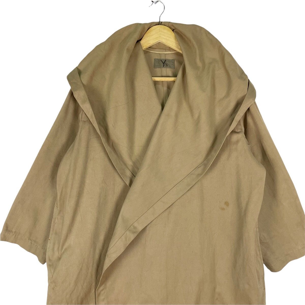 Yohji Yamamoto 🌟80s YOHJI YAMAMOTO Overcoat Hoodie Spiral Collar Jacket Size US M / EU 48-50 / 2 - 4 Thumbnail