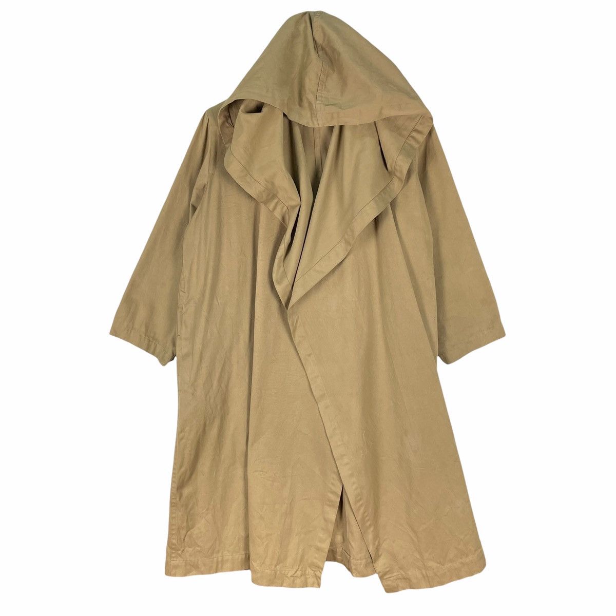 Yohji Yamamoto 🌟80s YOHJI YAMAMOTO Overcoat Hoodie Spiral Collar Jacket Size US M / EU 48-50 / 2 - 3 Thumbnail
