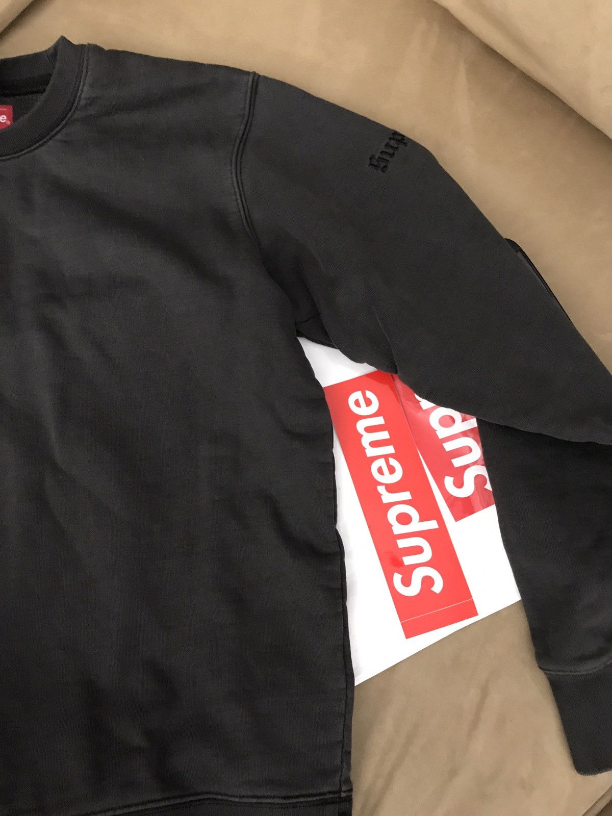 Supreme Overdyed Embroidered Crewneck | Grailed