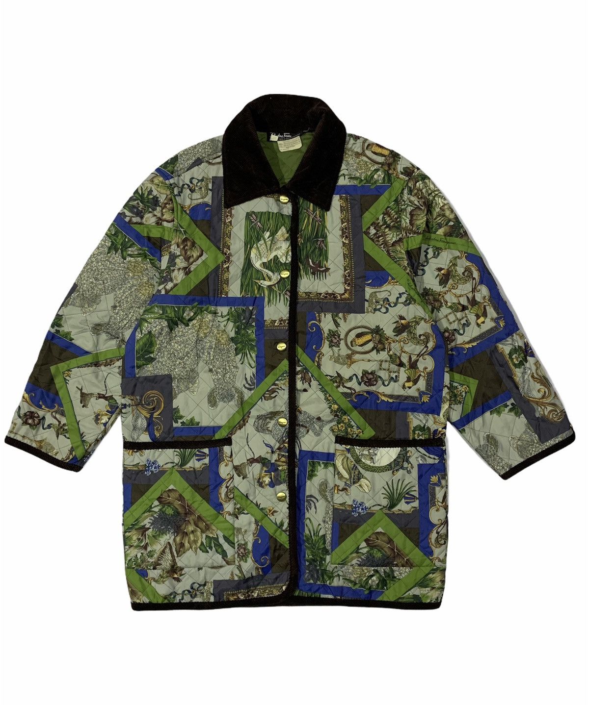 Salvatore Ferragamo 🔥SALVATORE FERRAGAMO FULLPRINTS QUILTED JACKETS Size US XS / EU 42 / 0 - 1 Thumbnail