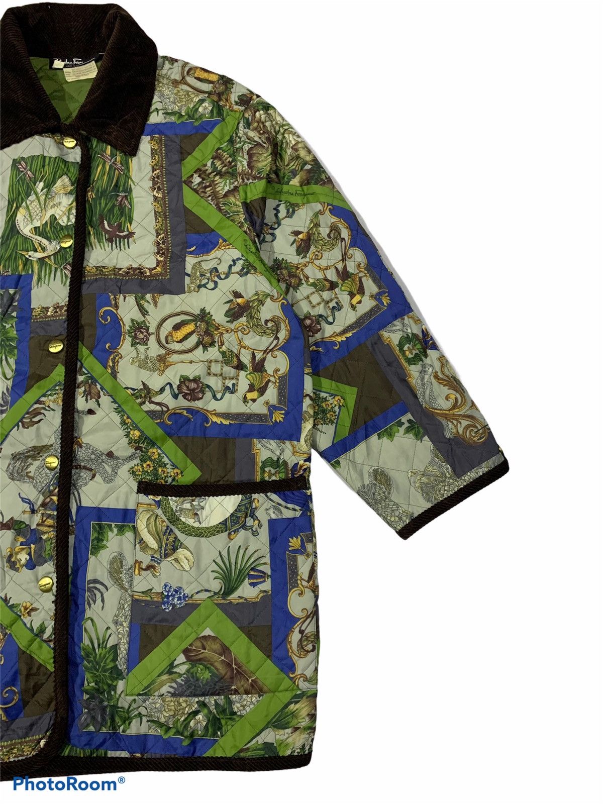Salvatore Ferragamo 🔥SALVATORE FERRAGAMO FULLPRINTS QUILTED JACKETS Size US XS / EU 42 / 0 - 2 Thumbnail