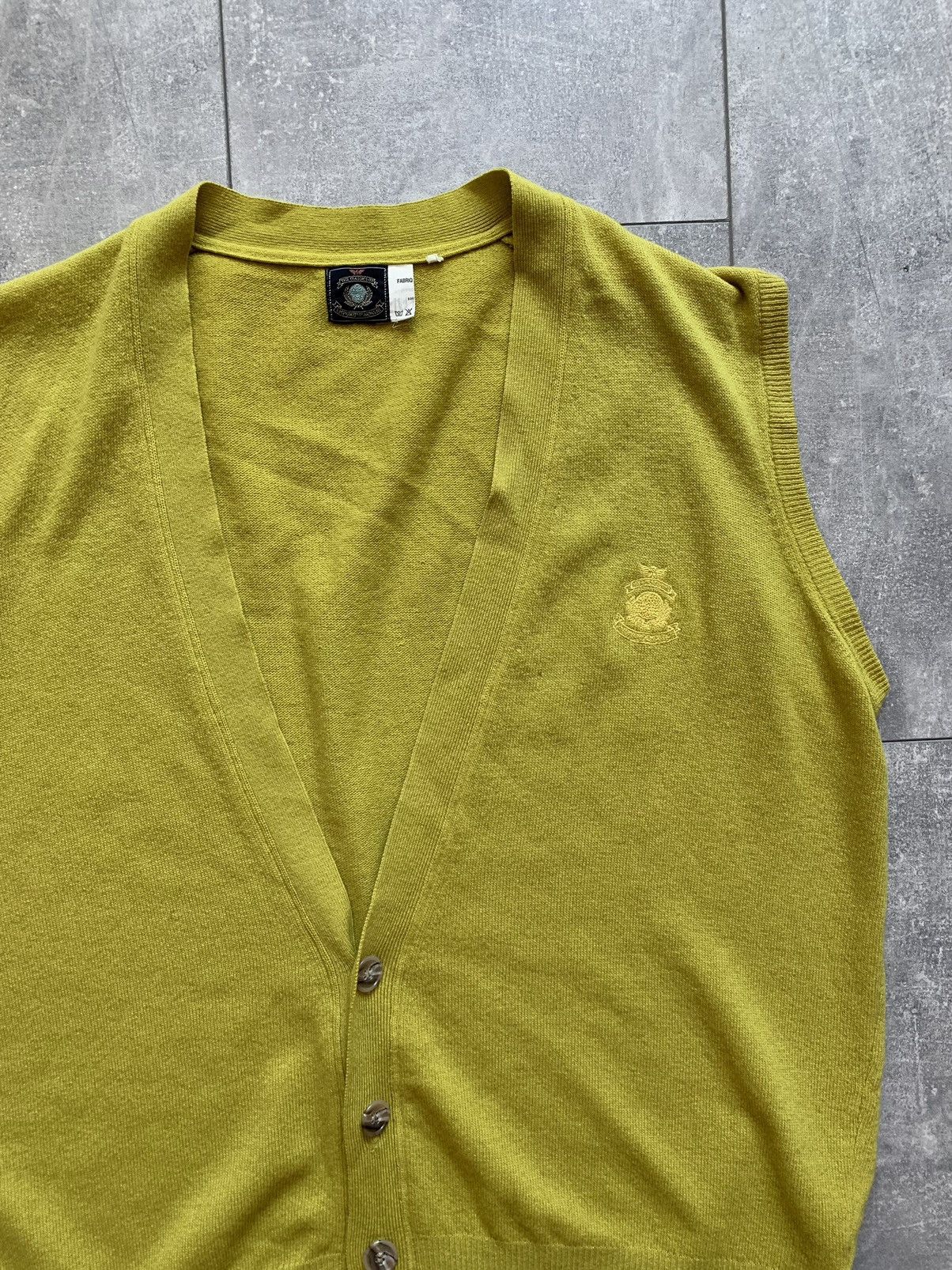 Emporio Armani × Vintage 80s rare emperio armani wool lime vest Size US XL / EU 56 / 4 - 4 Thumbnail