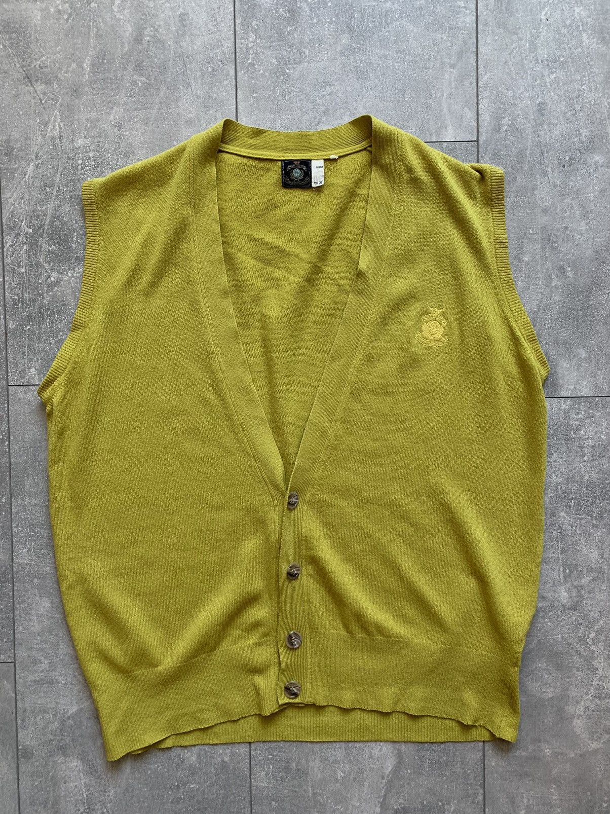 Emporio Armani × Vintage 80s rare emperio armani wool lime vest Size US XL / EU 56 / 4 - 2 Thumbnail
